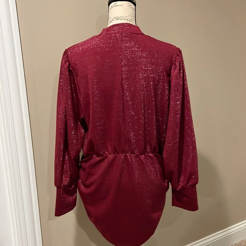 NWOT Lane Bryant holiday shimmer blouse​ - Picture 5 of 8